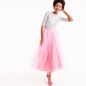 J. Crew midi length tulle skirt, Pink, 4